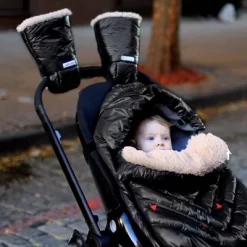 7AM Enfant Warmmuffs Stroller Gloves - Black Polar