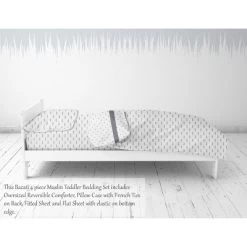 Bacati - Mustache/Plus Muslin 4 Pc Toddler Bedding Set, Gray -Baby World Shop GUEST 86041e6c f5d0 4cc6 a319 5861f89ea8d4