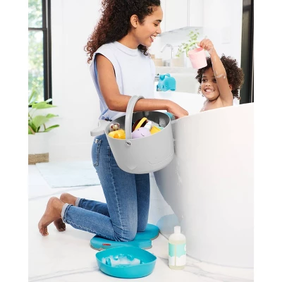 Skip Hop Moby Stowaway Bath Toy Bucket - Gray 4 Skip Hop Moby Stowaway Bath Toy Bucket - Gray - Image 2