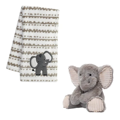 Lambs & Ivy Blanket & Plush Luxury Newborn Baby Gift Set - Gray Elephant 5 Lambs & Ivy Blanket & Plush Luxury Newborn Baby Gift Set - Gray Elephant - Image 3