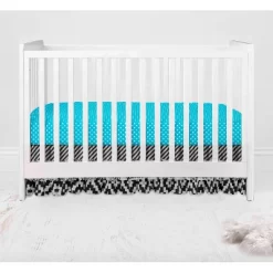 Bacati - Love Black Turquoise 4 Pc Crib Bedding Set With Diaper Caddy 14 Bacati - Love Black Turquoise 4 Pc Crib Bedding Set With Diaper Caddy -Baby World Shop GUEST 8d03976c 156e 46d5 8c29 0f6f4c7bf7ee