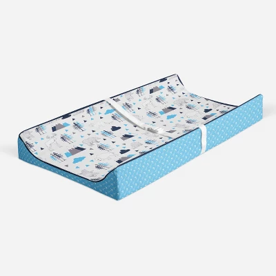 Bacati - Woodlands Aqua/Navy/Gray Aqua Arrows Boys Cotton Changing Pad Cover 3 Bacati - Woodlands Aqua/Navy/Gray Aqua Arrows Boys Cotton Changing Pad Cover