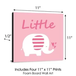 Big Dot Of Happiness Pink Baby Elephant - Kids Room, Nursery Decor And Home Decor - 11 X 11 Inches Nursery Wall Art - Set Of 4 Prints For Baby's Room 12 Big Dot Of Happiness Pink Baby Elephant - Kids Room, Nursery Decor And Home Decor - 11 X 11 Inches Nursery Wall Art - Set Of 4 Prints For Baby's Room -Baby World Shop GUEST 94098b15 b82e 43b6 8ad6 92036e9f9d01