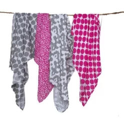 Bacati - Ikat Pink/Gray Swaddling Muslin Blankets Set Of 4 -Baby World Shop GUEST 9aee03d7 fba6 4b47 b152 17ebe34959ed