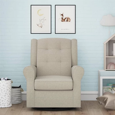 Baby Relax Eden Nursery Tufted Wingback Gliding Chair 10 Baby Relax Eden Nursery Tufted Wingback Gliding Chair - Image 8