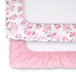 The Peanutshell Changing Pad Covers - Pink Roses/Floral 2pk -Baby World Shop GUEST 9cafa912 db81 4957 9487 62aa3e1f0106