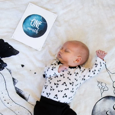 JumpOff Jo - 3-Piece Set, Swaddle Blanket, Security Bear, Monthly Photo Cards 6 JumpOff Jo - 3-Piece Set, Swaddle Blanket, Security Bear, Monthly Photo Cards - Image 4