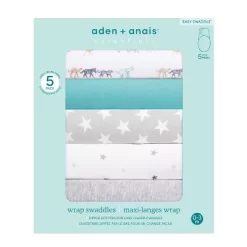 Aden + Anais Essentials Easy Swaddle Wrap - 0-3 Months - 5pk -Baby World Shop GUEST a1ce76a9 b8c5 4d6e 9607 9a0ba1182a19