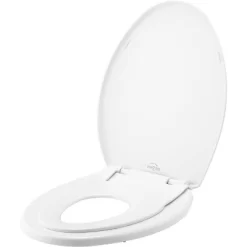 Mayfair By Bemis Little2Big Never Loosens Elongated Plastic Children's Potty Training Toilet Seat With Slow Close Hinge - White -Baby World Shop GUEST a48d6c88 a605 4b84 ae8c db265ca00950