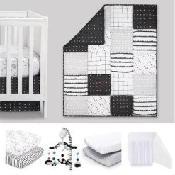 The Peanutshell Preston Black & White Crib Bedding Set, 4pc To 12 Pc 24 The Peanutshell Preston Black & White Crib Bedding Set, 4pc To 12 Pc -Baby World Shop GUEST a597d9f4 5901 487f 8d0a 18caf8e1bb69