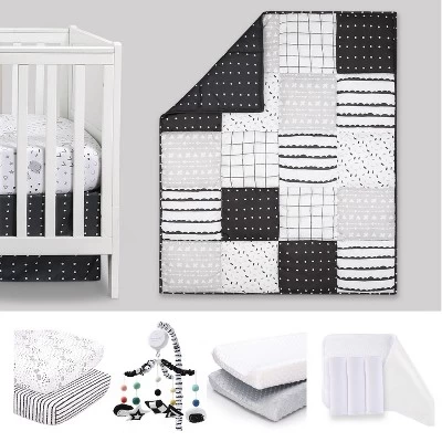 The Peanutshell Preston Black & White Crib Bedding Set, 4pc To 12 Pc 11 The Peanutshell Preston Black & White Crib Bedding Set, 4pc To 12 Pc - Image 9