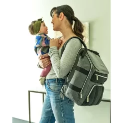 Baby Brezza Changing Station Diaper Bag - Gray -Baby World Shop GUEST a68d2980 0993 40aa a8f0 de51f3d4b1fb