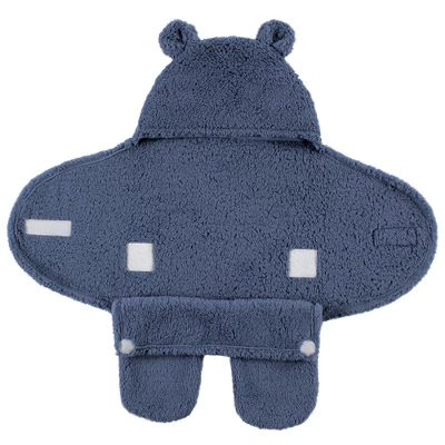 Hudson Baby Infant Boy Animal Faux Shearling Baby Outdoor Stroller Sack Wrap, Coronet Blue, One Size 4 Hudson Baby Infant Boy Animal Faux Shearling Baby Outdoor Stroller Sack Wrap, Coronet Blue, One Size - Image 2