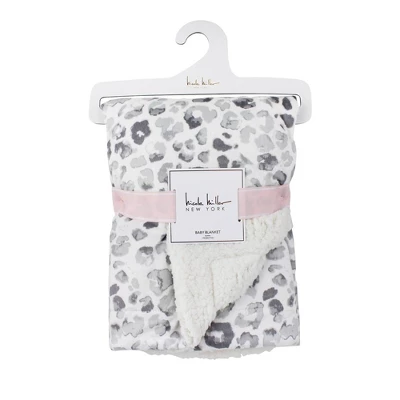 Nicole Miller Cheetah Printed Mink/Sherpa Backing Kids' Throw Blanket - Gray 3 Nicole Miller Cheetah Printed Mink/Sherpa Backing Kids' Throw Blanket - Gray