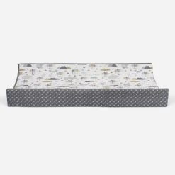 Bacati - Woodlands Gray/Beige Gray Arrows Neutral Cotton Changing Pad Cover -Baby World Shop GUEST aa227ac9 9c90 4f6b b9a0 2ce4b573949d