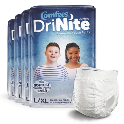 Comfees DriNite Juniors Youth Absorbent Underwear Large / X-Large 3 Comfees DriNite Juniors Youth Absorbent Underwear Large / X-Large