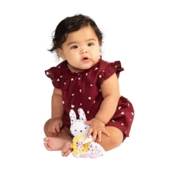 Manhattan Toy Cherry Blossom Days Baby Bunny Soothing Mini Blankie With Removable Silicone Teether -Baby World Shop GUEST ab887d01 8305 4b78 9897 984fce128eb7