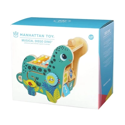 Manhattan Toy Wooden Dinosaur Toddler And Preschool Musical Instrument And Activity Toy With Xylophone, Sawtooth Ridges And Solo Mallet 5 Manhattan Toy Wooden Dinosaur Toddler And Preschool Musical Instrument And Activity Toy With Xylophone, Sawtooth Ridges And Solo Mallet - Image 3