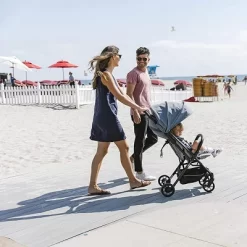 Inglesina Quid Baby Stroller - Ultra-Compact & Folding, Large Canopy, Travel-Friendly Fits In Airplane Overhead - Age 3 Months To 50 Lbs, College Navy