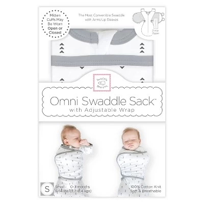 SwaddleDesigns Omni Swaddle Sack Swaddle Wrap - White - S - 0-3 Months 9 SwaddleDesigns Omni Swaddle Sack Swaddle Wrap - White - S - 0-3 Months - Image 7