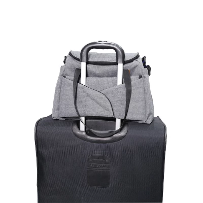 Gray And Black Multi-Compartment Diaper Bag With Changing Pad 7 Gray And Black Multi-Compartment Diaper Bag With Changing Pad - Image 5