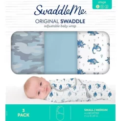 SwaddleMe By Ingenuity Original Swaddle Wrap - Dino Mite - S/M - 0-3 Months - 3pk -Baby World Shop GUEST b11898a1 2478 4333 8f85 8af177bf1409