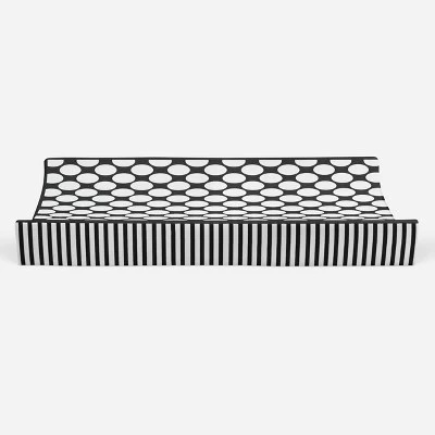 Bacati - Dots/Pin Stripes Black/White Large Dots Changing Pad Cover 6 Bacati - Dots/Pin Stripes Black/White Large Dots Changing Pad Cover - Image 4
