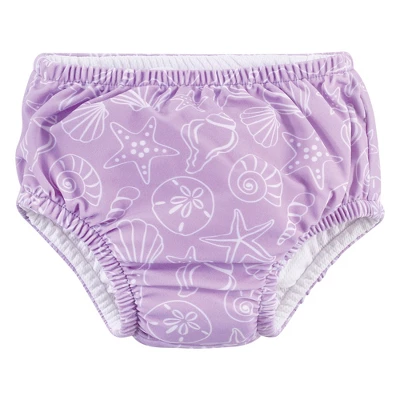 Hudson Baby Infant And Toddler Girl Swim Diapers, Sea Shells 5 Hudson Baby Infant And Toddler Girl Swim Diapers, Sea Shells - Image 3