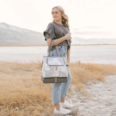 Petunia Pickle Bottom Pivot Backpack Diaper Bag - Smoke Swirl Tie Dye Coated Canvas 15 Petunia Pickle Bottom Pivot Backpack Diaper Bag - Smoke Swirl Tie Dye Coated Canvas - Image 13