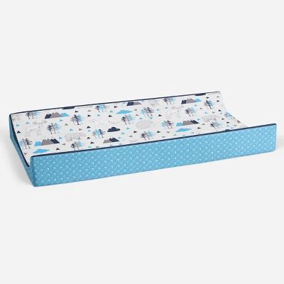 Bacati - Woodlands Aqua/Navy/Gray Aqua Arrows Boys Cotton Changing Pad Cover 4 Bacati - Woodlands Aqua/Navy/Gray Aqua Arrows Boys Cotton Changing Pad Cover - Image 2