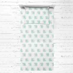 Bacati - Noah Feathers Mint Muslin 3 Pc Toddler Bed Sheet Set -Baby World Shop GUEST b59e3275 95cc 4c1e 9a01 b73d82dfefc9