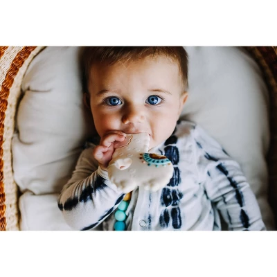 Loulou Lollipop Silicone Teether With Clip - Llama 4 Loulou Lollipop Silicone Teether With Clip - Llama - Image 2