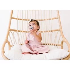 Copper Pearl Bloom Binky Pacifier Clip Set - 3ct