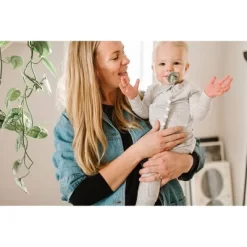 Loulou Lollipop Lolli Soother Holder In Silicone Clip - Marble Gray -Baby World Shop GUEST b7d59bae 0162 4d7c 9b5a 3cf3d7028c69