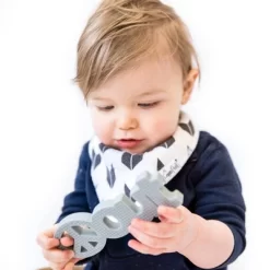 Hudson & Heart Company Peace Out Teetheword Baby Teether - Gray 2.4oz -Baby World Shop GUEST b9b5dbc4 be62 441d b40c 582436b3cb9f