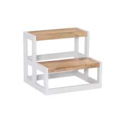 Barberry Wood And Metal Bed Steps - Powell -Baby World Shop GUEST ba0f24d6 fc45 4cf0 a58c 79ec7ff3de54