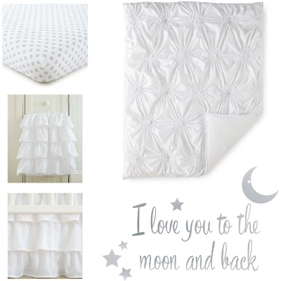 Willow 5-Piece Crib Bedding Set- White - Levtex Baby 9 Willow 5-Piece Crib Bedding Set- White - Levtex Baby - Image 7