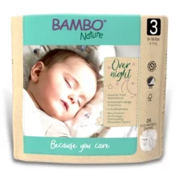 Bambo Nature Overnight Diapers, Disposable, Eco-Friendly, Size 3 -Baby World Shop GUEST be5288a2 8094 4857 816c 8bd44b44c082