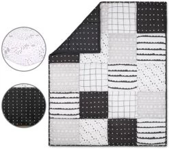 The Peanutshell Preston Black & White Crib Bedding Set, 4pc To 12 Pc