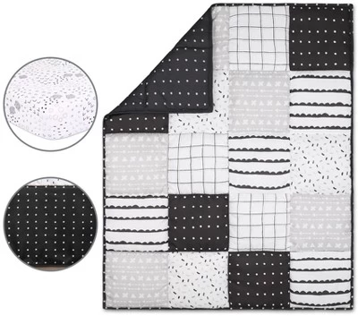 The Peanutshell Preston Black & White Crib Bedding Set, 4pc To 12 Pc 3 The Peanutshell Preston Black & White Crib Bedding Set, 4pc To 12 Pc