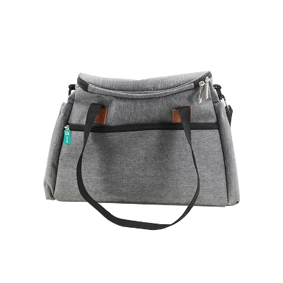 Gray And Black Multi-Compartment Diaper Bag With Changing Pad 6 Gray And Black Multi-Compartment Diaper Bag With Changing Pad - Image 4