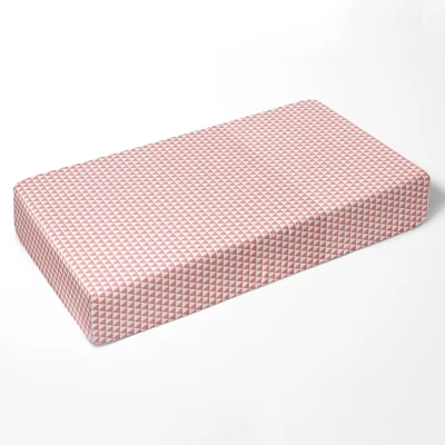 Bacati - Olivia Coral Triangles Muslin 100 Percent Cotton Universal Baby US Standard Crib Or Toddler Bed Fitted Sheet 3 Bacati - Olivia Coral Triangles Muslin 100 Percent Cotton Universal Baby US Standard Crib Or Toddler Bed Fitted Sheet