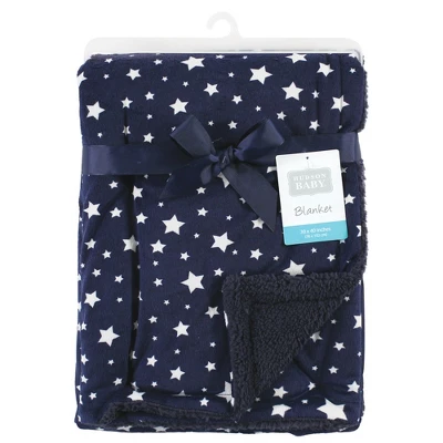 Hudson Baby Unisex Baby Plush Blanket, Navy Star, One Size 3 Hudson Baby Unisex Baby Plush Blanket, Navy Star, One Size