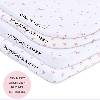 Ely's & Co. Baby Fitted Sheet 100% Combed Jersey Cotton Mauve Pink Stars 6 Ely's & Co. Baby Fitted Sheet 100% Combed Jersey Cotton Mauve Pink Stars - Image 4
