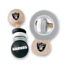 Baby Fanatic Wood Rattle 2 Pack - NFL Las Vegas Raiders Baby Toy Set