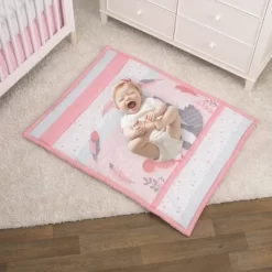 NoJo Little Love Desert Flower Fox And Feathers Crib Bedding Set - 3pc -Baby World Shop GUEST cbf2153b 275f 4b63 ac2a 51c098c62c11