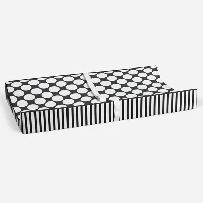 Bacati - Dots/Pin Stripes Black/White Large Dots Changing Pad Cover 5 Bacati - Dots/Pin Stripes Black/White Large Dots Changing Pad Cover - Image 3