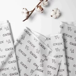 Bacati - Love Gray 3 Pc Toddler Bed Sheet Set