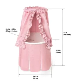 Badger Basket Empress Round Baby Bassinet With Canopy -Baby World Shop GUEST d06fcbb6 3d8d 4ef6 acfd cf3cdb8b12e9