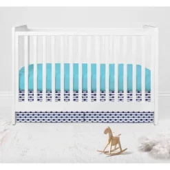 Bacati - Aztec Print Liam Aqua Orange Navy 4 Pc Crib Bedding Set With Diaper Caddy -Baby World Shop GUEST d2698c47 1f6f 44fd afa9 07037d83a621